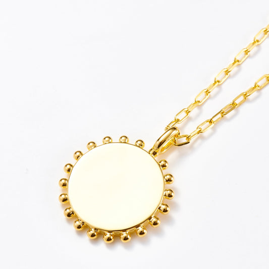 sun coin necklace