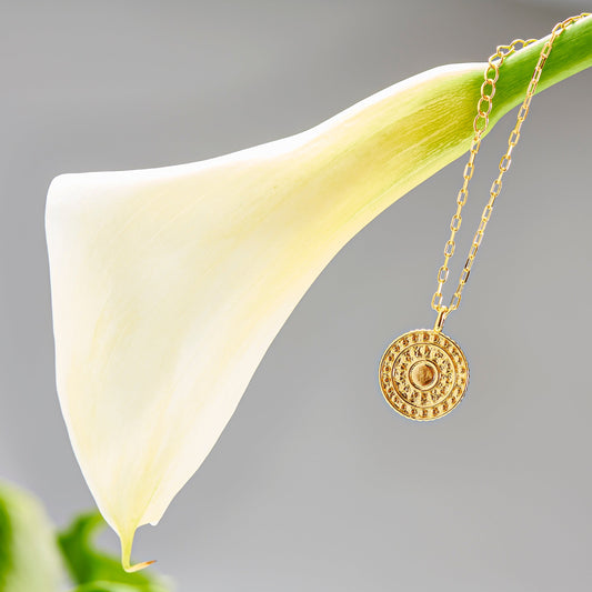 sunrise coin necklace