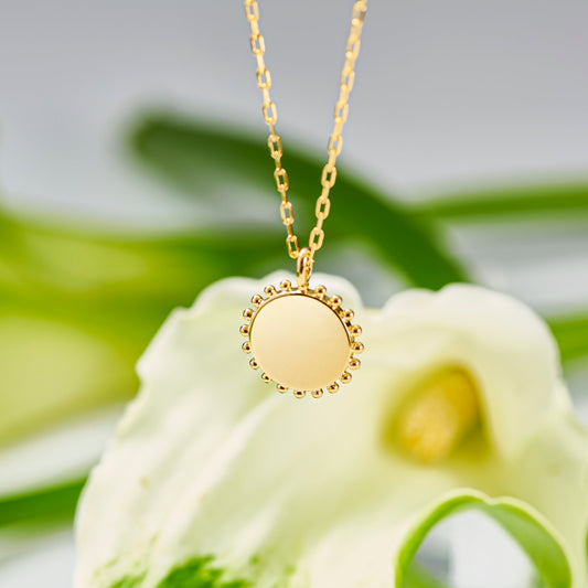 sun coin necklace